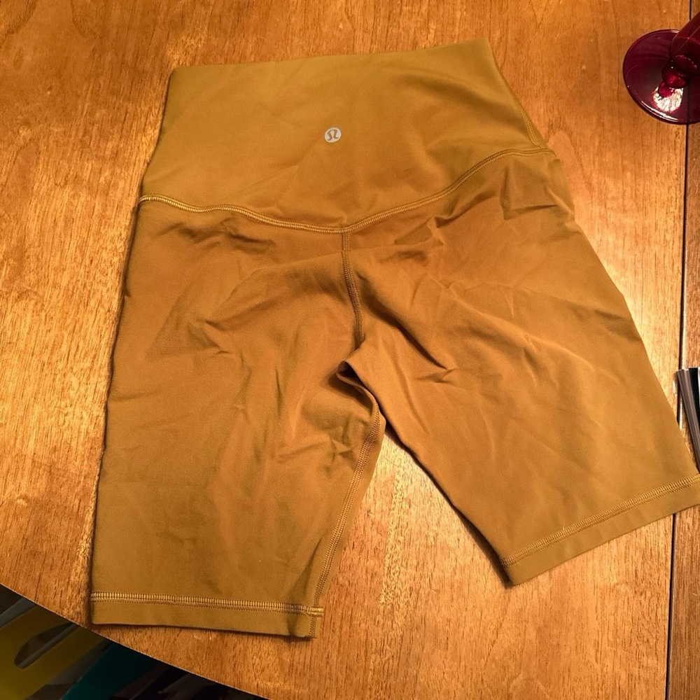 lululemon athletica Tan Bike Shorts High-Rise Stretch